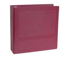 Omnimed 1-1/2" Antimicrobial Binder, 3-Ring, Side Open, Holds 300 Sheets, Burgundy