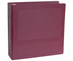 Omnimed 2-1/2" Antimicrobial Binder, 3-Ring, Side Open, Holds 450 Sheets, Burgundy