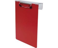 Omnimed Poly Overbed Clipboard, 9"W x 12-7/8"H, Red