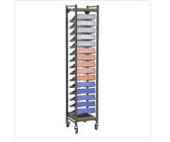 Omnimed Tall Horizontal Cabinet Chart Rack, 15 Binder Capacity, Beige