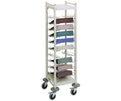 Omnimed Standard Horizontal Open Chart Rack, 10 Binder Capacity, Beige