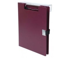 Omnimed Overbed Covered Poly Clipboard, 10"W x 13"H, Burgundy