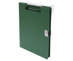 Omnimed Overbed Covered Poly Clipboard, 10"W x 13"H, Forest Green