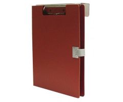 Omnimed Overbed Covered Poly Clipboard, 10"W x 13"H, Red