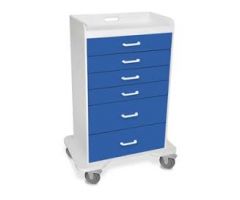 TrippNT 51071 Locking 6 Drawer Procedure Cart, Global Blue, 31"W x 20"D x 48"H