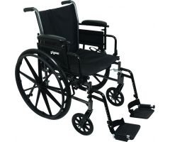 Wheelchair with Seat, Flip-Up Height Adj Desk Arms, Swing-Away Footrests