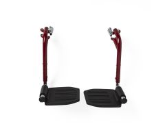 Red Swing-Away Footrest for Transport Chairs
