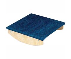 Rocker Board, Wooden with Carpet, Side-to-Side and Front-to-Back Combo, 18"L x 18"W x 5"H