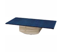 Rocker Board, Wooden with Carpet, Side-to-Side and Front-to-Back Combo, 60"L x 30"W x 12"H