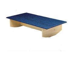 Rocker Board, Wooden with Carpet, Side-to-Side, 60"L x 30"W x 12"H