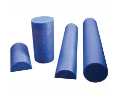 CanDo Blue PE Foam Roller, Half-Round, 6" Dia. x 36"L