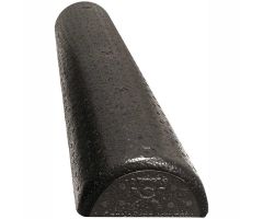 CanDo Black Composite Foam Roller, Half-Round, 6" Dia. x 18"L