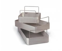 Perforated Aluminum Tray, 1/2 Size, 9.5" x 9.5" x 4"