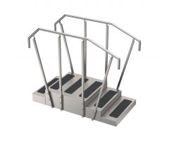 Stainless Steel Training Stairs, Small Double Sided, 5 Risers