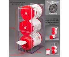 Visual Management Wipe Tub Dispenser, 4 Magnets