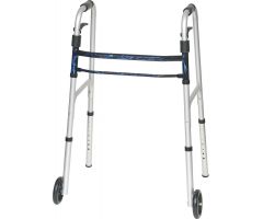 ProBasics Sure Lever Release Folding Walker with 5" Wheels, (Adult)