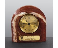 Personalized Amber Swirl Clock