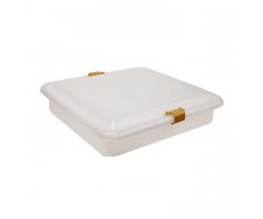 Clear Sst Tray With Cover 24 X 24 In